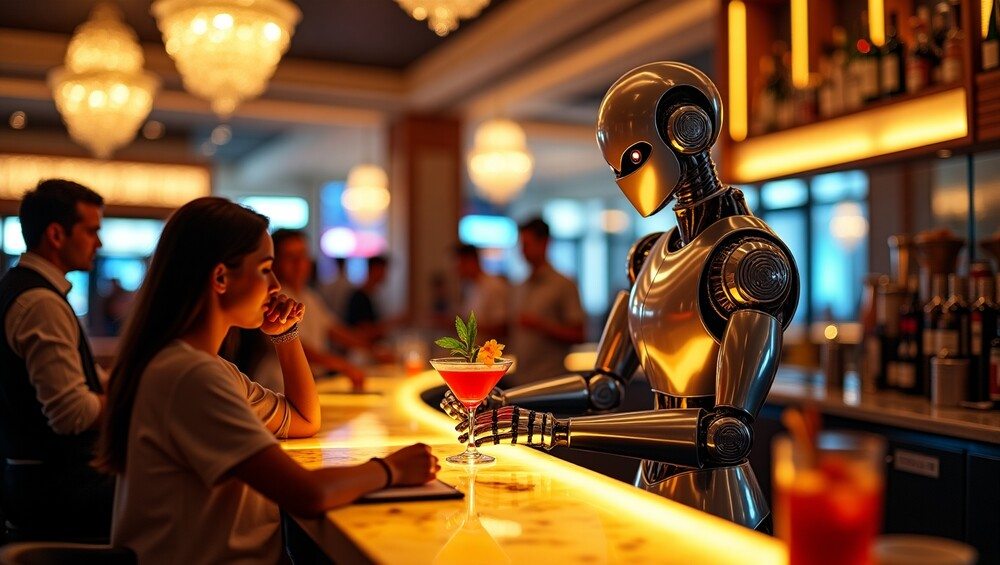 Barmana dnes může dělat i robot
